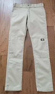 Dickies Women's Skinny Straight Double Knee Work Khaki Pants SIze 30x31" - Picture 1 of 5