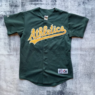 Camiseta verde beisebol masculina vintage Oakland Athletics Barry Zito A’s Majestic MLB M - Imagem 1 de 4