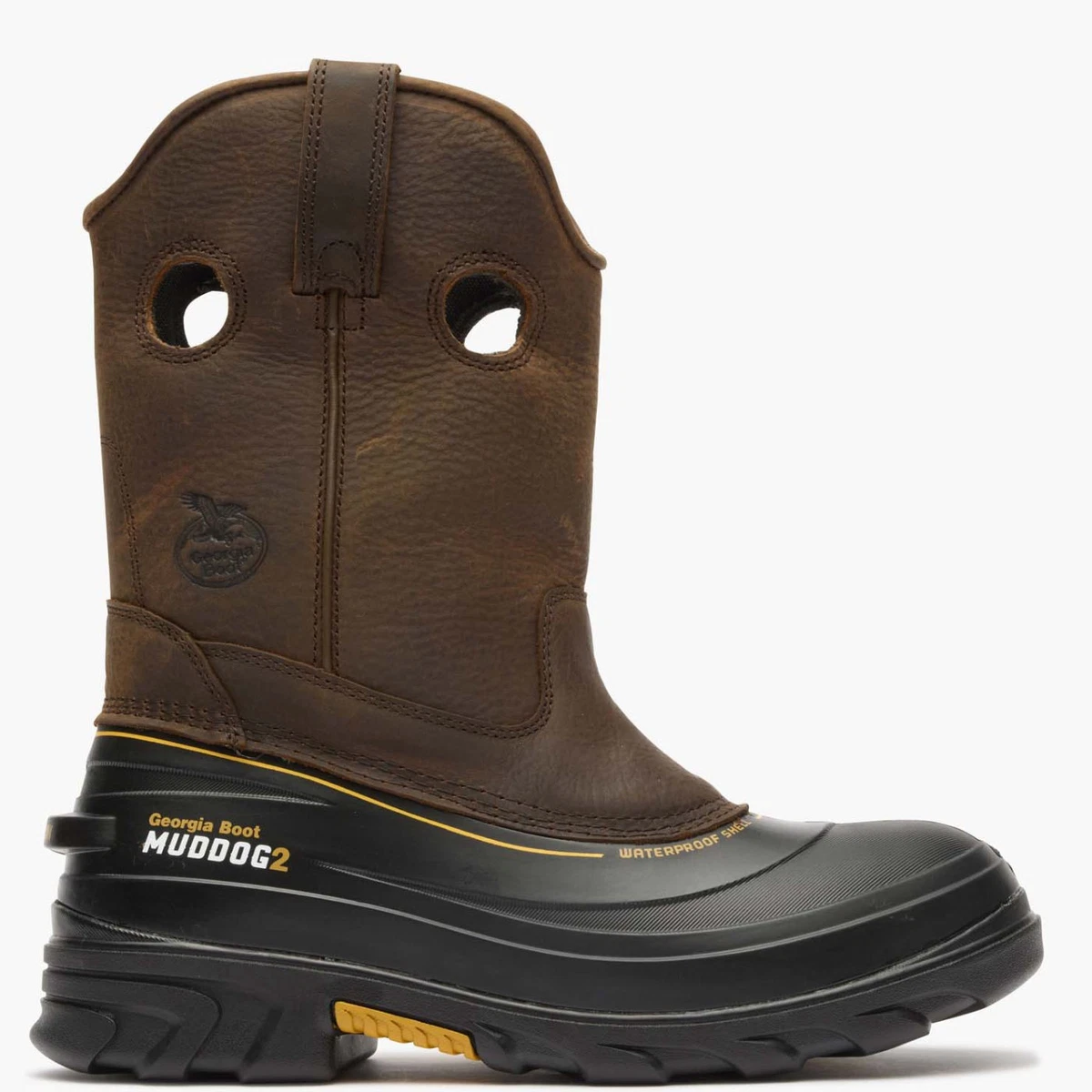 Georgia Boot Men's G7014 Mid Calf Work Boot – SPR Leather, Steel Shank, Cushioned Insole, Goodyear Welt, PU Outsole - View #2