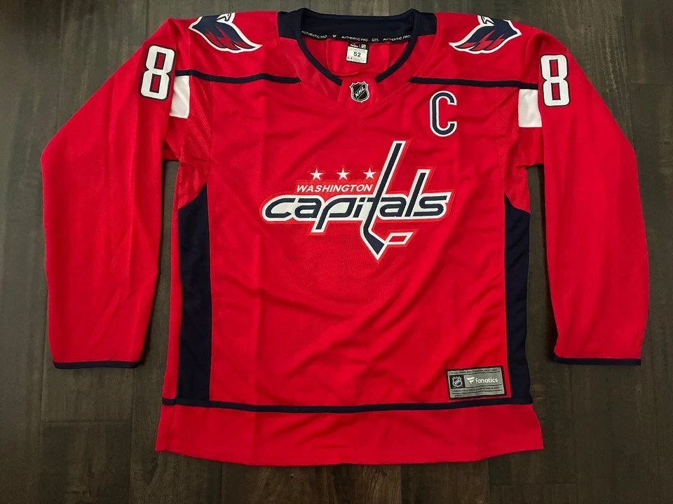 ⭐NEW Washington CAPITALS Alexander Ovechkin Jersey RED Captain C Fanatics NHL #8 - Image 1 of 4
