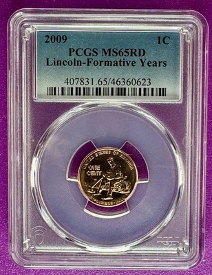 2009 1c Lincoln Formative Years Cent  PCGS MS65RD (623) - Image 1 of 2