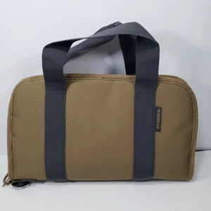 Scheels Outfitters Pistolenkoffer Tasche weiche Seiten Canvas camel grau Riemen neu ohne Etikett - Bild 1 von 9