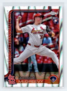 Michael McGreevy 2025 Topps Chrome #29 Raywave Refractor Rookie RC - Picture 1 of 2