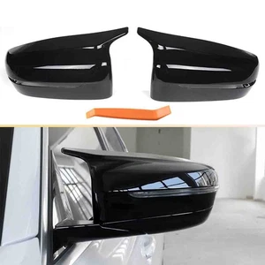2x Gloss Black M Style Mirror Cover Cap For BMW G20 G21 G22 G30 G31 G11 G14 G15 - Bild 1 von 14