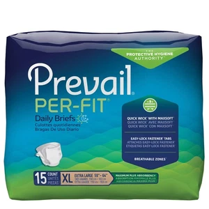 Calzoncillos para incontinencia de absorción Prevailper-Fit Maximum Plus extra grandes 15 libras... - Imagen 1 de 2