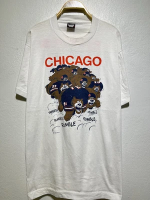 Camiseta de fútbol vintage de los 80 Chicago Bears Rumble dibujos animados AN57085 Foto 1 de 2