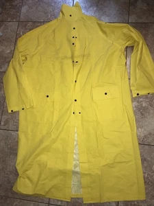 RIVER CITY PVC RAIN COAT, 200 SERIES, STYLE: 200C, YELLOW - Picture 1 of 6