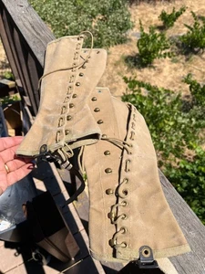Military Leggings Canvas W/Laces - Picture 1 of 2