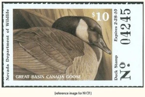 D2K Nevada Duck Stamp 2009 $10.00 Coll. Serial# less than 10,000 - Picture 1 of 1
