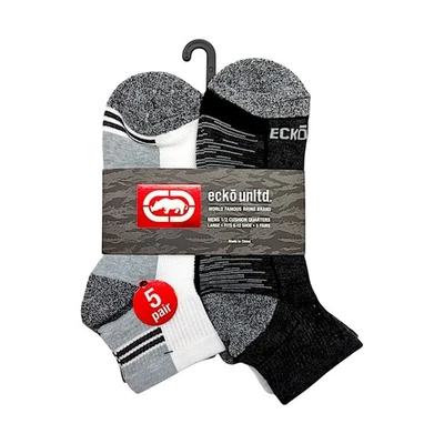 Calcetines al tobillo para hombre Ecko Unltd. 5 pares acolchados grandes Foto 1 de 2