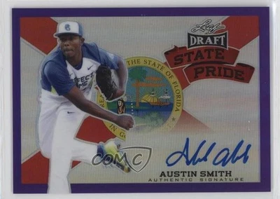 2015 Leaf Metal Draft State Pride Purple Prismatic /15 Austin Smith #SP-AS2 Auto - Image 1 of 2