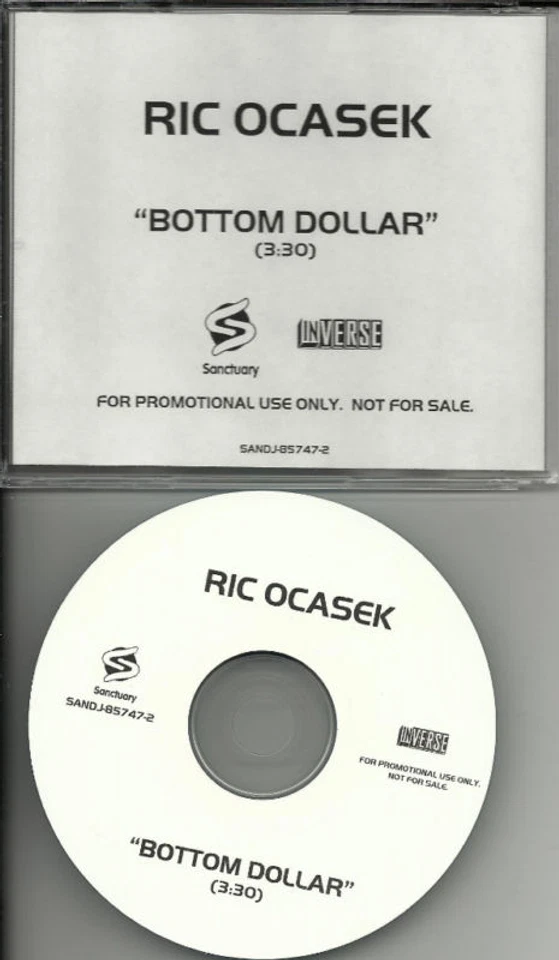 The Cars RIC OCASEK Bottom TST PRESS PROMO DJ CD single Foto 1 de 1