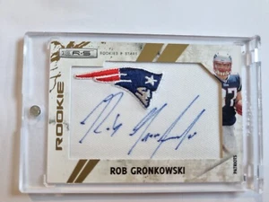 2010 Rookie Rob Gronkowski On Fabric Auto Team Logo Patch - Picture 1 of 2
