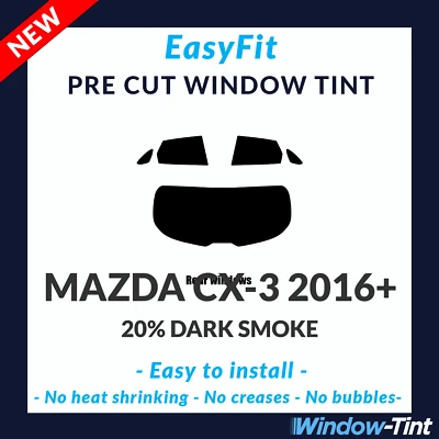 Tinte de ventana precortado estático EasyFit para Mazda CX-3 2016 20 % trasero oscuro Foto 1 de 3