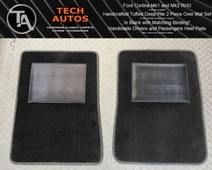 Juego de alfombrillas hechas a mano a pedido pila profunda acolchada Ford Cortina Mk1 y Mk2 - Imagen 1 de 12
