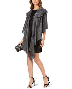 Cejon Women’s Double-Draped Sparkle-Knit Wraps - Picture 1 of 4