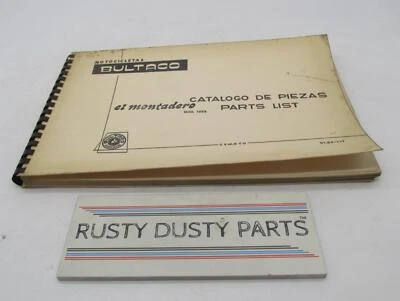 Bultaco Vintage Original 1969 El Montadero Lista Catálogo Piezas 51.32-117 Foto 1 de 4