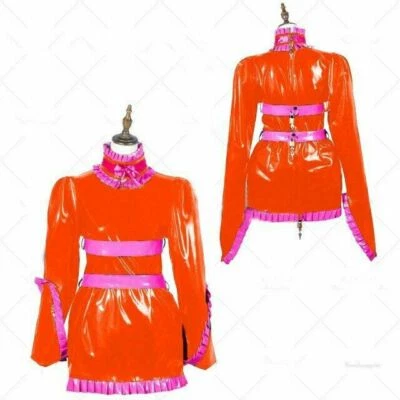 French Maid Sissy Girl Lockable PVC Dress cosplay costume Tailor-made set - Image 1 of 4