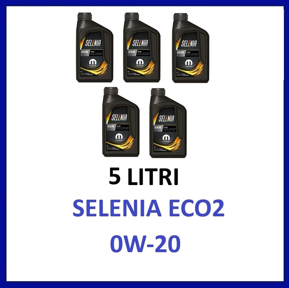 5LT Olio Selenia ECO2 0W20 Acea C5 FIAT 955535-DM1 Motori FireFly Mild Hybrid!! - Immagine 1 di 1