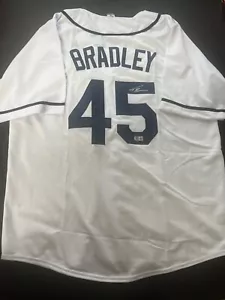 Taj Bradley  Tampa Bay Rays Auto Signed Custom Jersey Beckett Hologram White . - Picture 1 of 3