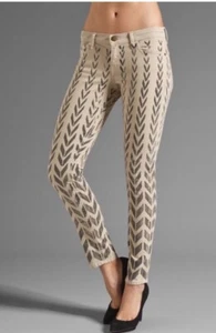 Aktuelle Elliot The Ankle Skinny Khaki Chevron Hose Damen 27 Boho Jeans - Bild 1 von 7