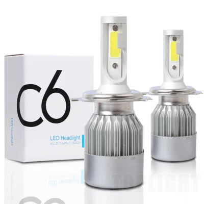 Kit de faros LED H4/HB2/9003 bombillas reemplazo lámpara haz alto/bajo 120W 16000LM 6000K Foto 1 de 4