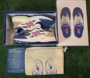 Kith x New Balance 990v3 Made In USA ‘Daytona’ Cream Pink Blue M990KH3 US Size 8 - Picture 1 of 6