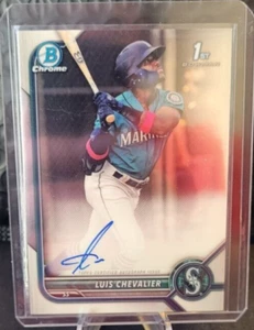 Luis Chevalier 2022 Bowman Chrome 1st Bowman Base Auto #CPA-LC Mariners - Imagen 1 de 2