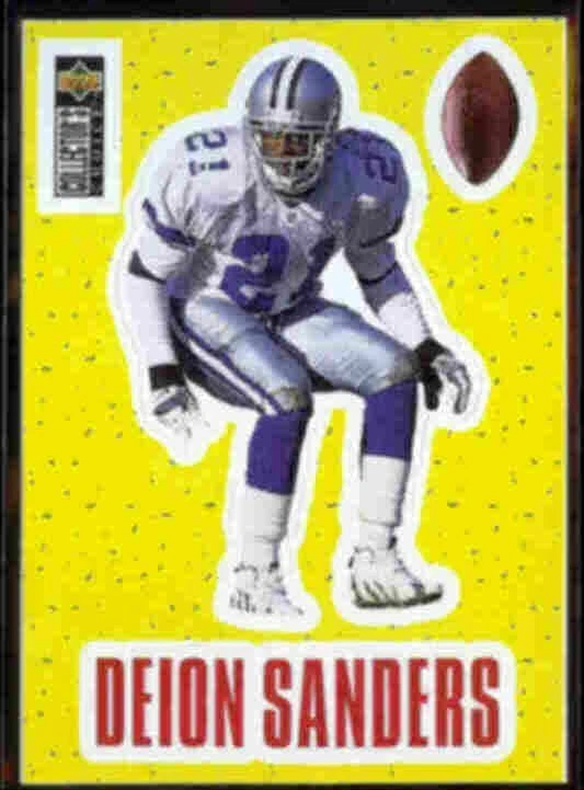 DEION SANDERS 1996 Upper Deck CC Stick-ums Insert #S8.  COWBOYS - Image 1 of 1
