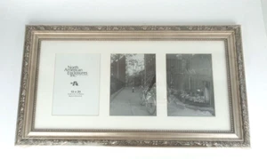 Nordamerikanische Gehäuse Rechteck Dreifach 5 x 7 Bilderrahmen Zinnoptik - Bild 1 von 6