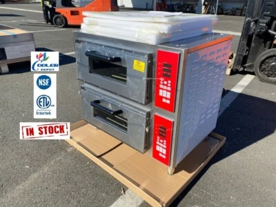 COOLER DEPOT NEW 18" Commercial Double Deck Pizza Oven Countertop 3400W 120V NSF