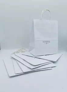 x8 FOSSIL White Paper Gift Bags -8.25” x 10.5” - Picture 1 of 3