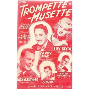 TROMPETTE MUSETTE Valse Java Paroles Robert CHABRIER musique VERCHUREN et MOUTET - Imagen 1 de 1