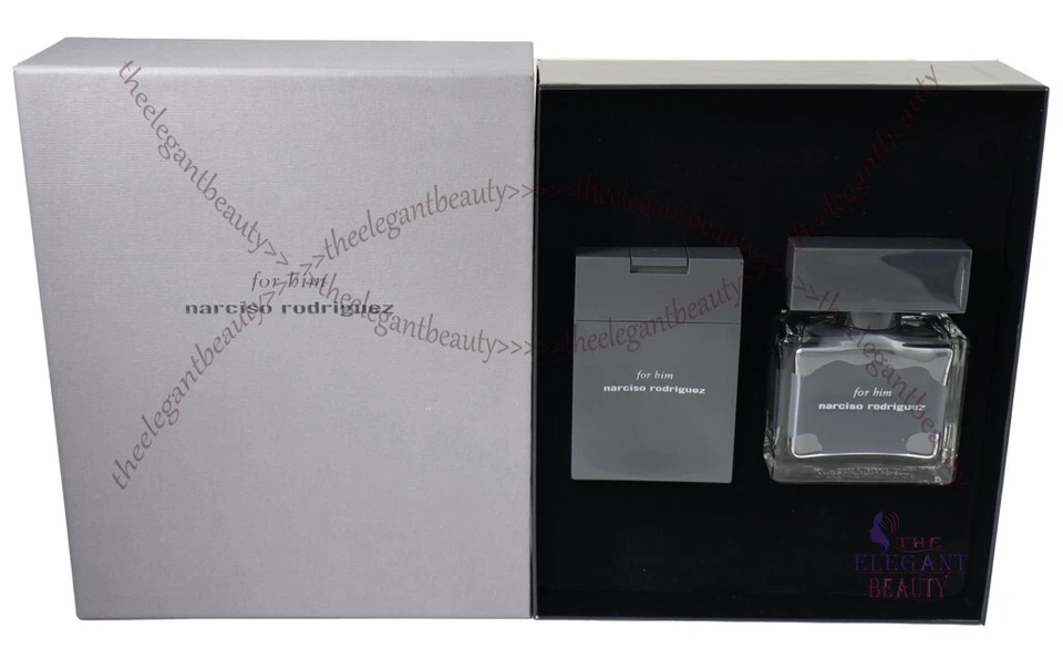 Narciso Rodriguez for him 2 Pces Set 1.7/1.6 oz Edt Spray+ 3.4 S/G New In Box - Image 1 of 1