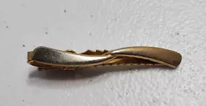 Clip de corbata de barra ondulada tono dorado vintage Amerock - Imagen 1 de 4