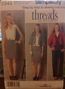 SIMPLICITY Sewing Pattern 2345 Misses' JACKET, PANTS,TOP & DRESS size 8-16 UC/FF - Picture 1 of 13