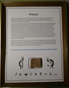 AUTHENTIC ANASAZI POTTERY SHARD DISPLAY CIRCA 1300 AD - Picture 1 of 4