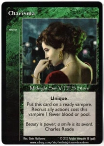 Carisma (Obras de Arte Alternativas) Promo V:TES VTES Vampiro CCG - Imagen 1 de 1