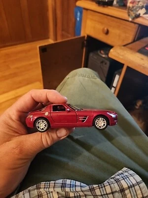 5" Kinsmart Mercedes Benz SLS AMG Diecast Car 1:36 Red Pull Back - Image 1 of 4