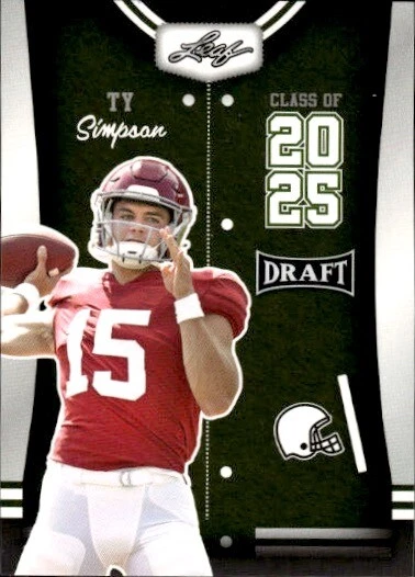 2023 Leaf Draft #85 Ty Simpson Class of 2025 Rookie - Image 1 of 2