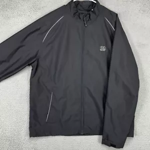 Cincinnati Bengals Windbreaker Jacket Mens 2XL CB WeatherTec Black Cutter Buck - Picture 1 of 10