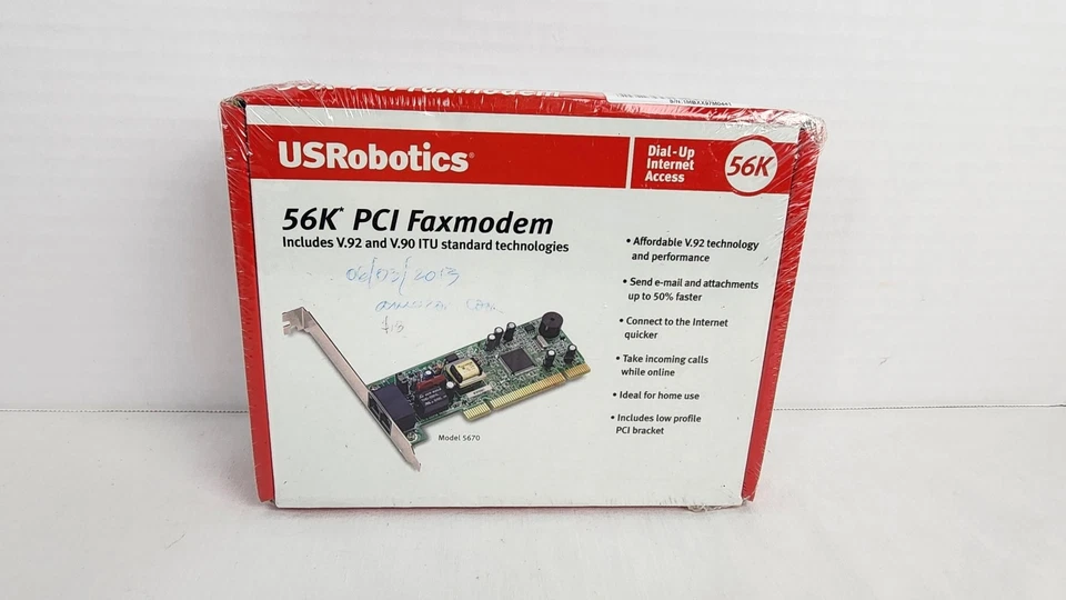 US Robotics 56K PCI V.92 & V.90 ITU Faxmodem (USR5640) - New in Package - Image 1 of 4