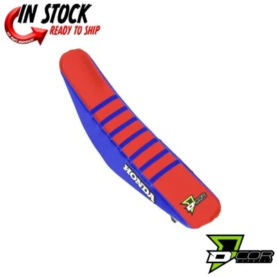 D'COR 座椅套蓝色/红色/蓝色本田 CRF250R 2018-21 CRF450R 2017-20 — 第 1/3 张图片