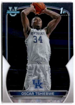 2022-23 Bowman University Chrome Basketball #74 Oscar Tshiebwe  Bowman V97374 - Image 1 of 3