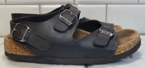 Kids UNISEX Birkenstock Arizona Sandal, Black, US SZ 1 CORK/LEATHER SEPERATION - Picture 1 of 9