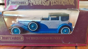 Matchbox Car | Models of Yesteryear Y-4 Silver Blue 1930 Duesenberg Model J - Picture 1 of 9