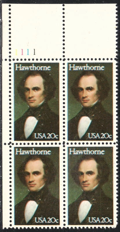 US #2047 20¢ Nathaniel Hawthorne Plate Block MNH - Image 1 of 1