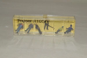 HO scale people figures set Preiser 4105 railway workers shunter DB - Imagen 1 de 1