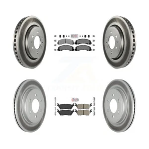 Front Semi-Metallic Rear Ceramic Pad Coat Brake Rotor Kit For Ford F-150 Lincoln - Picture 1 of 14
