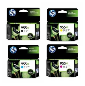 HP GENUINE Officejet 955XL 4 High Yield Inkjet Cartridges CMY BK Value Pack - Picture 1 of 2